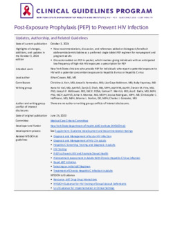Post-Exposure Prophylaxis to Preven...